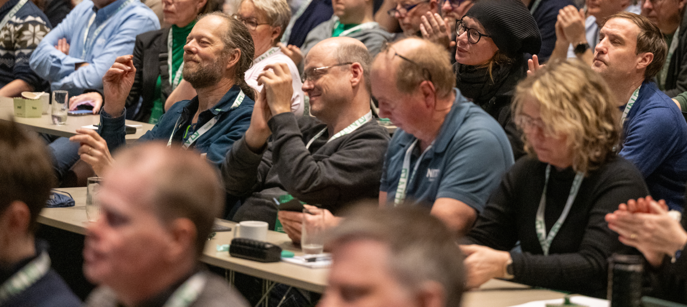 The picture shows people in the hall during NITO's central collective bargaining conference in 2025