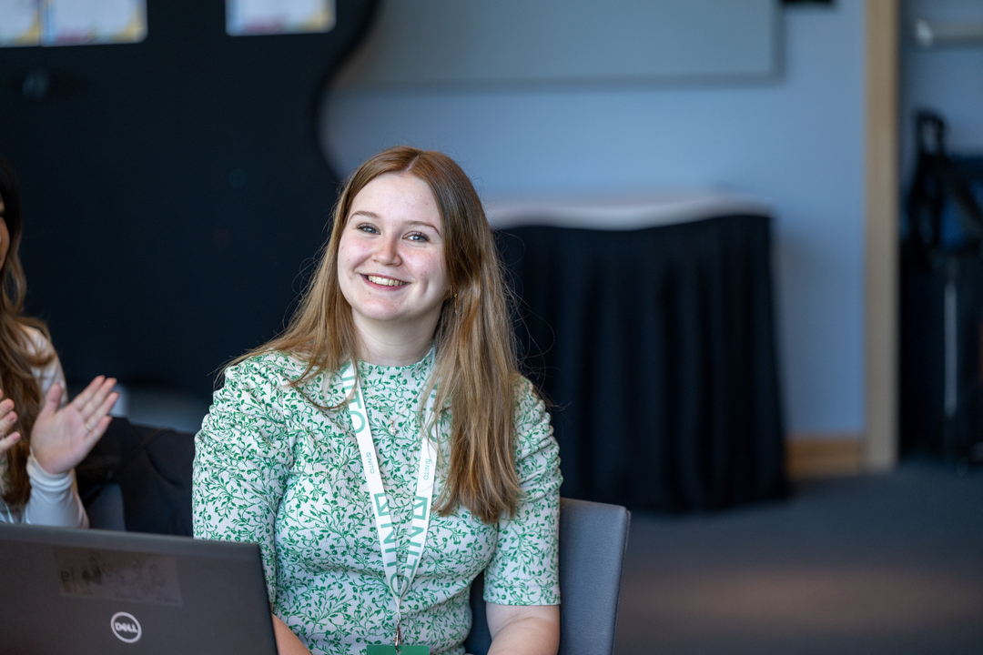 Sofie Strøm Olsen, studentleder i NITO. Foto: Bjarne Krogstad
