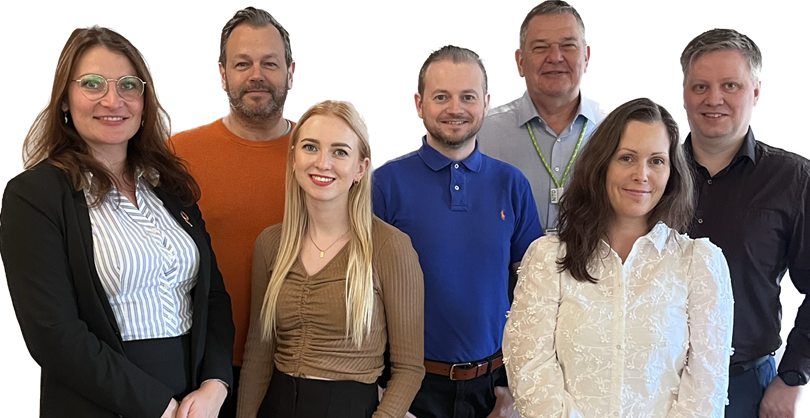 Avdelingsstyret i Rogaland (fra venstre): Sigve Eikeland, Sarah Gjerde Myhre, Morten Larsen, Karen Faa, Arnfinn Stens&oslash;, Siri S&aelig;grov Eiane, og Ekaterina Anderson 