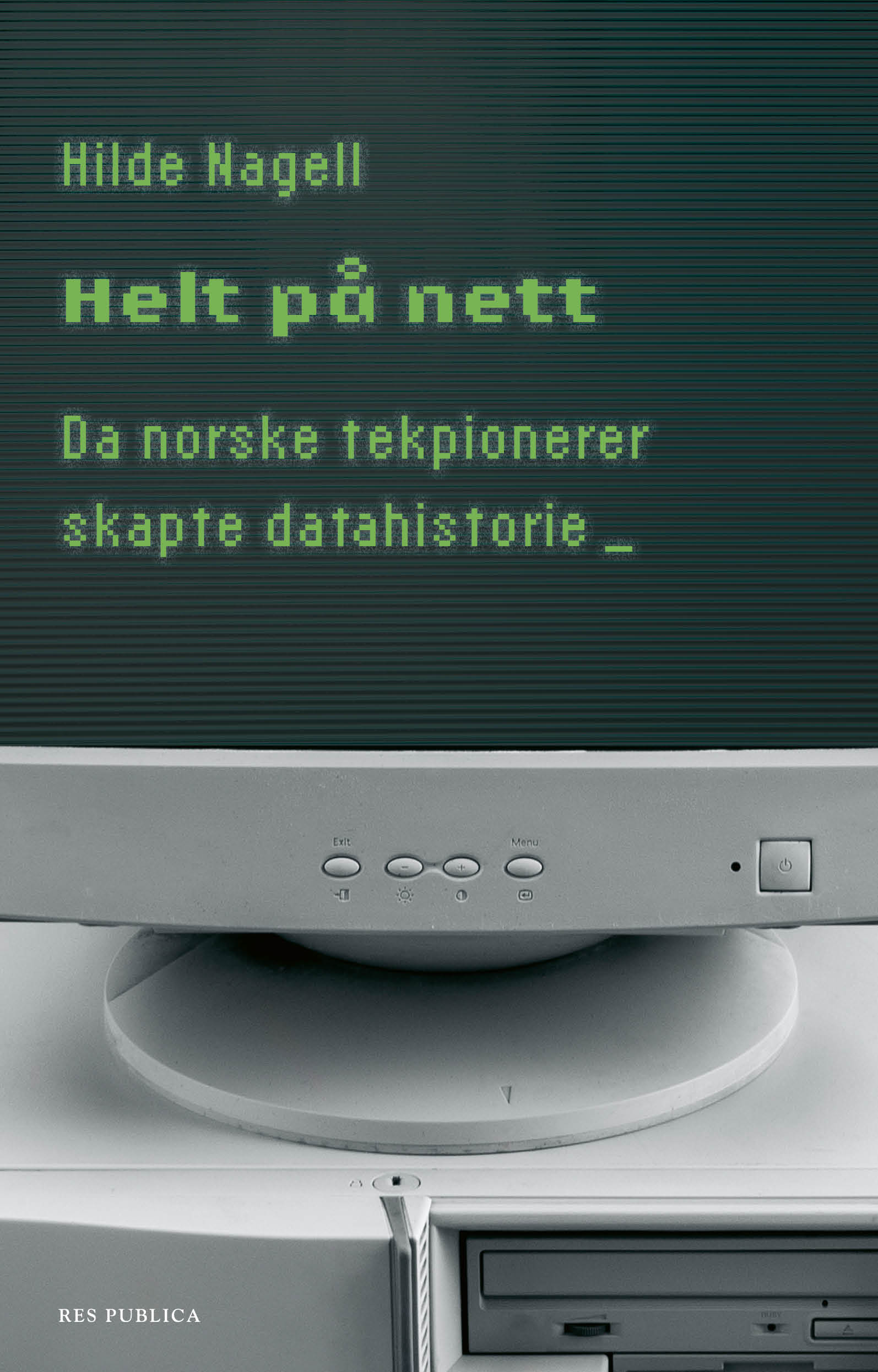 bilde av pc skjerme med teksten "helt på nett"