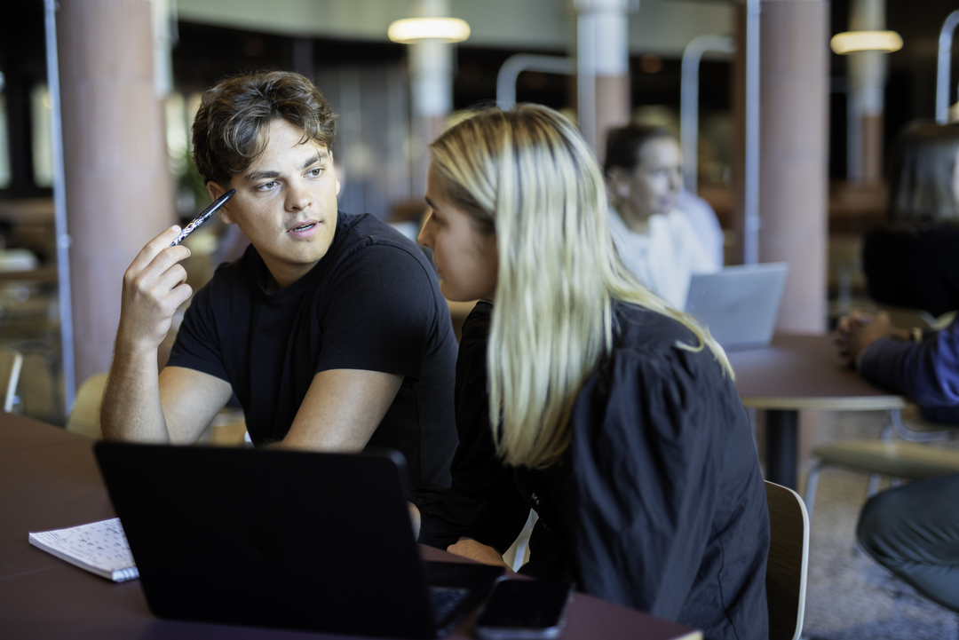 studenter som jobber